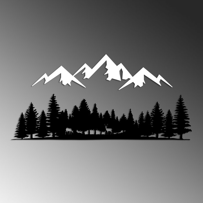 Wallity Nature And Mountain - 6 Escultura de Pared de Metal